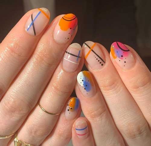 nail art geometrico moda 2020